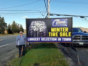 winter tire sale sign