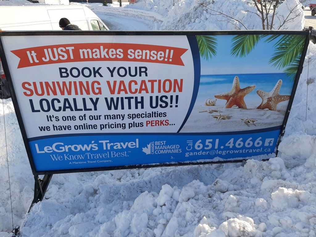sunwing vacation sign