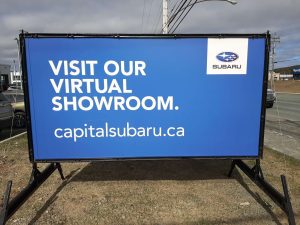 virtual showroom sign